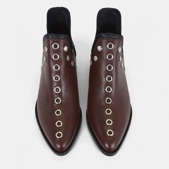 Astrid Stud Pointed Ankle Boot