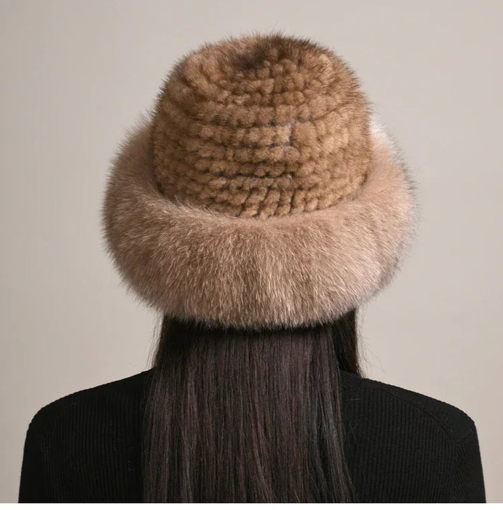 Sezane Pure Mink Beanie