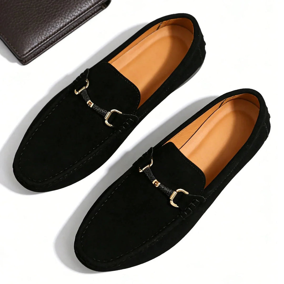 Ethan Suede Slip On Loafers
