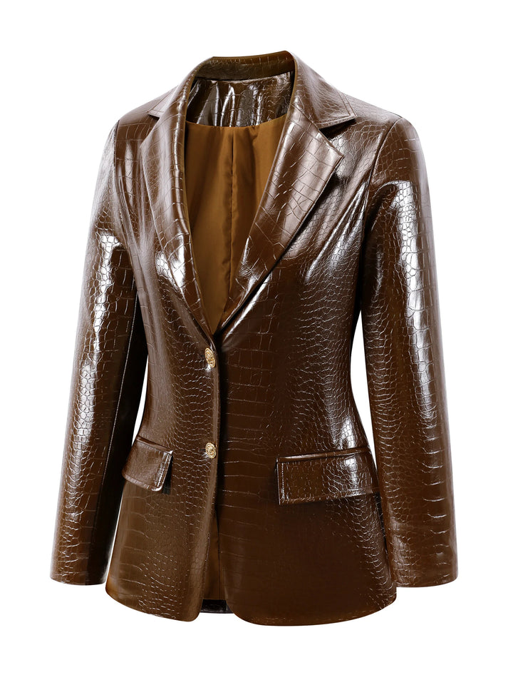 Sharon Leather Blazer