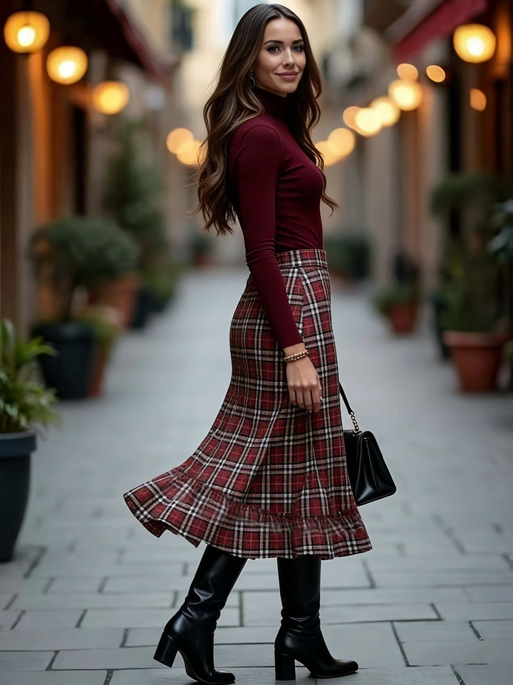 Rosemary Plaid Skirt Set