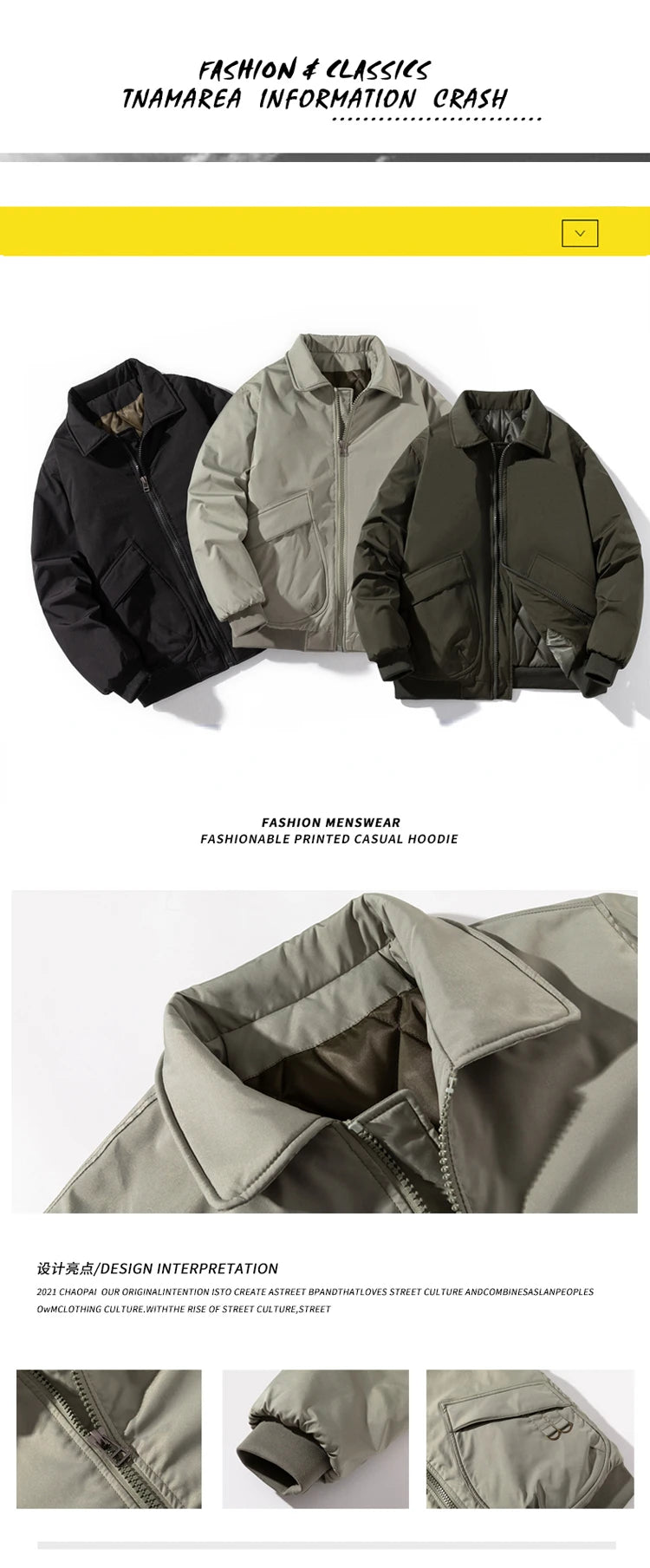 Autumn Winter Jackets Men Solid Bomber Jacket Men Military Vintage Retro Motorcycle Jacket Casual Parkas Windbreaker Pocket Male