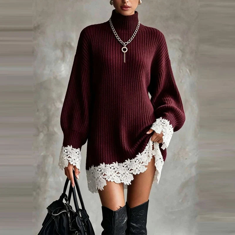 Lavinia Lace Trim Mini Dress