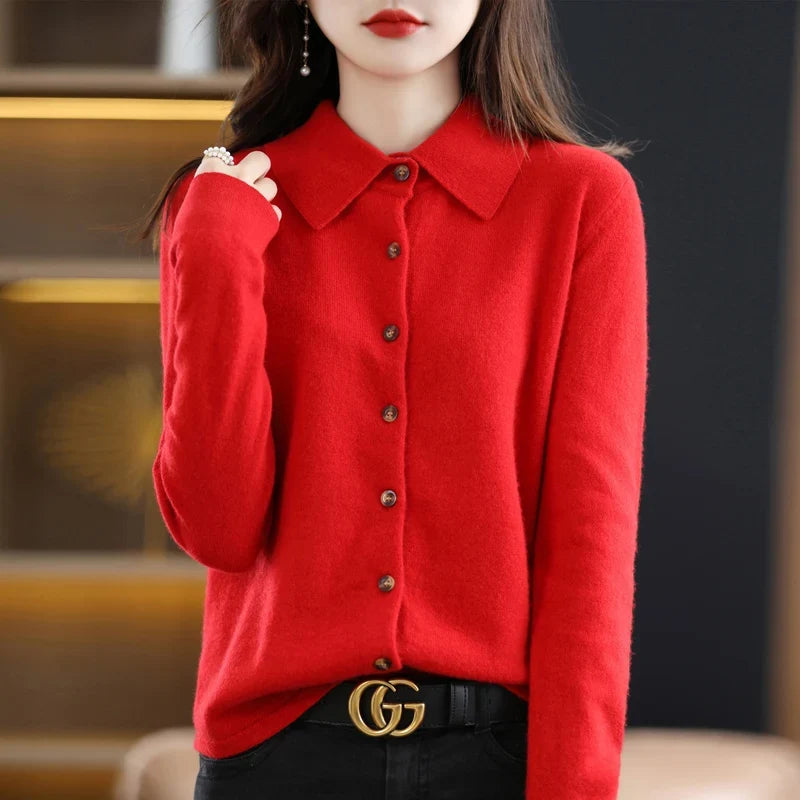 Nora Polo Button Front Cardigan