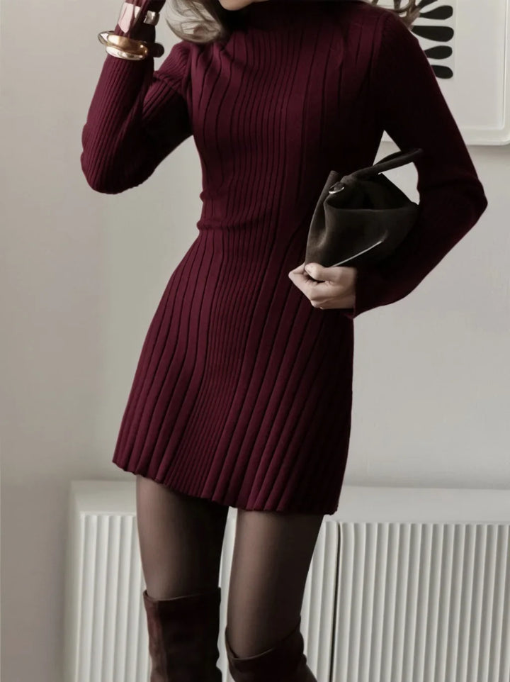 Guinevere Mock Neck Sweater Dress