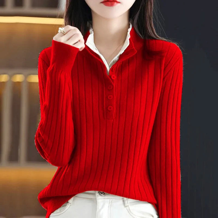 Juniper Button Up Ribbed Sweater