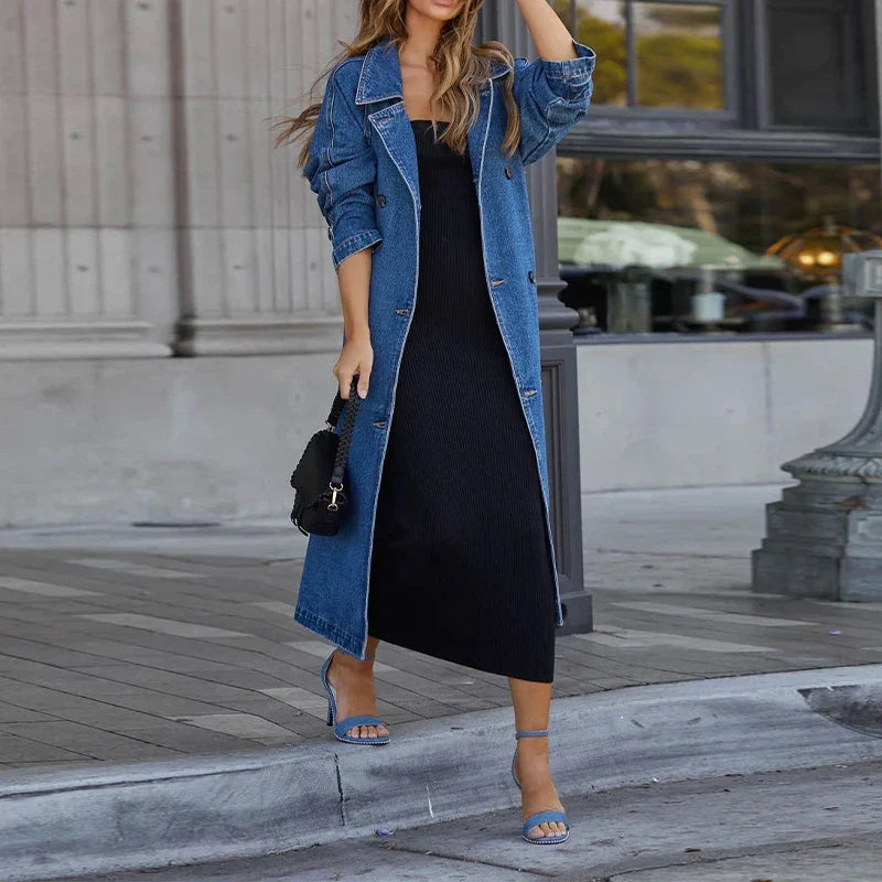 Merritt Tie Waist Denim Trench