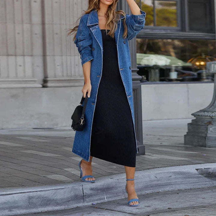 Merritt Tie Waist Denim Trench