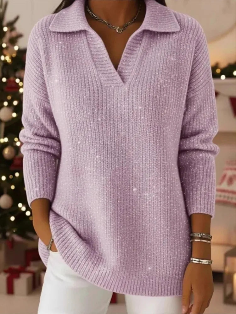 Marisette Sequined Pullover Sweater