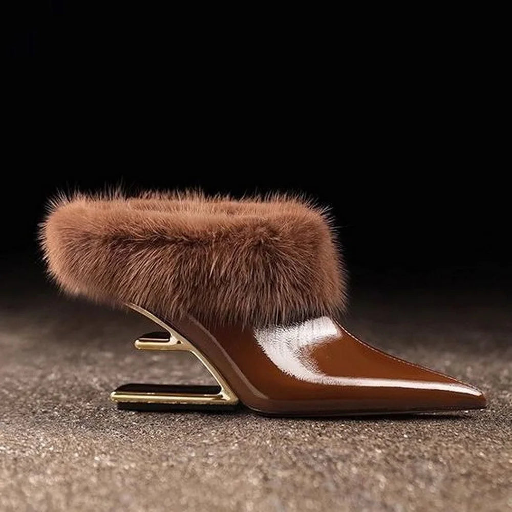 Alvina Whisper Furry Heels