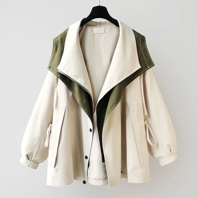 Amara Contrast Collar Trench