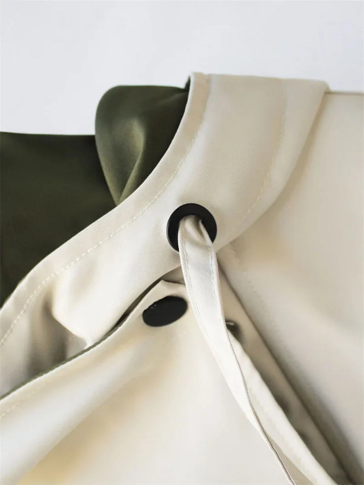 Amara Contrast Collar Trench