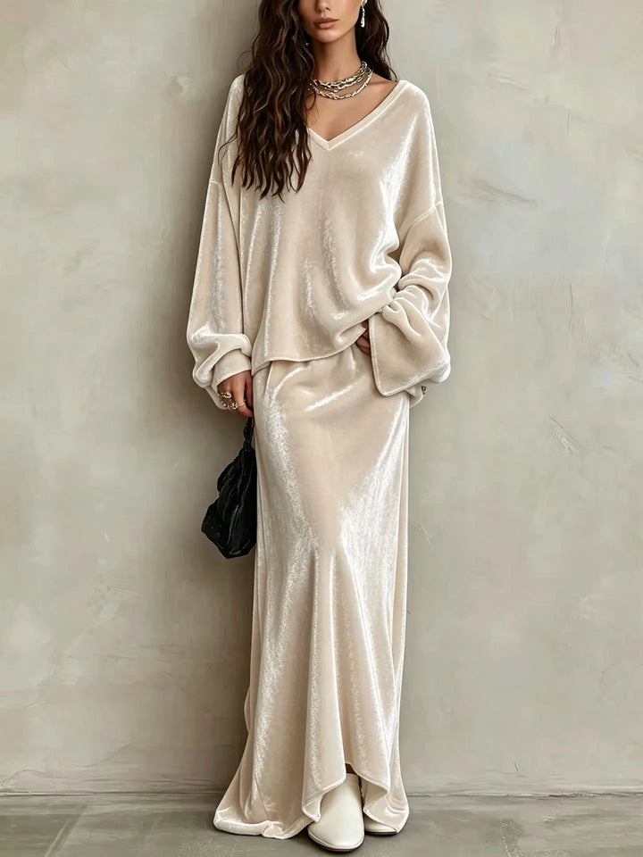 Novella Mermaid Hem Skirt Set