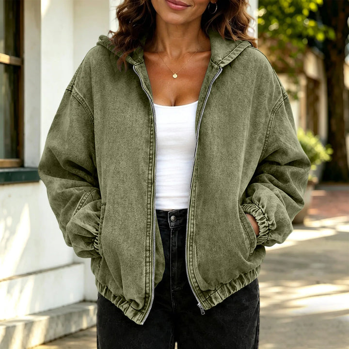 Sabeline Hooded Denim Jacket