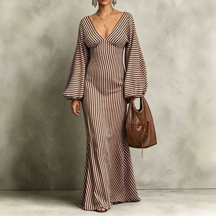 Cosima Lantern Sleeve Maxi Dress