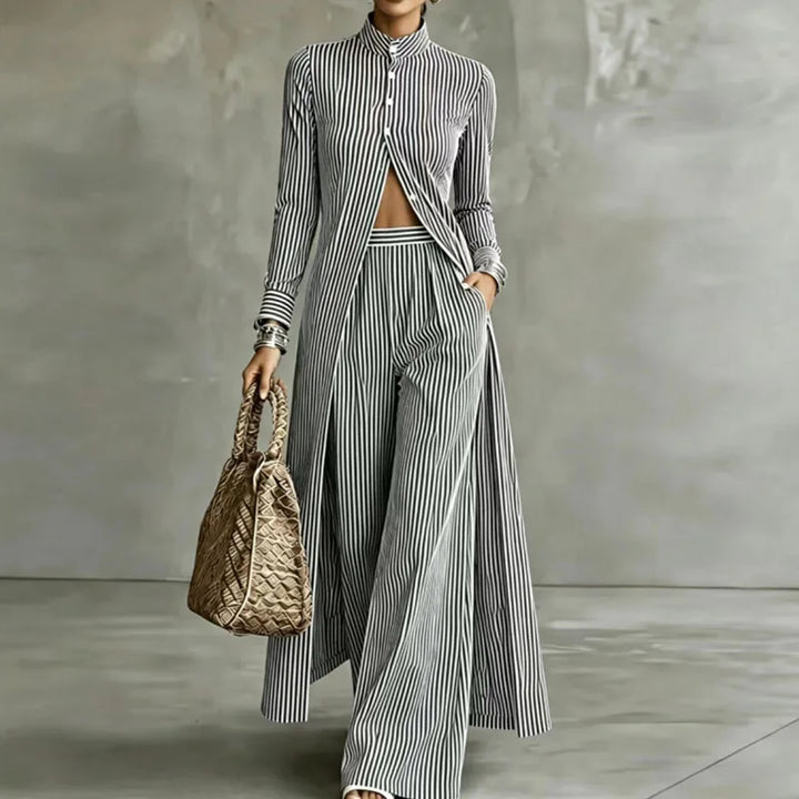 Yvette Striped Two Piece Set