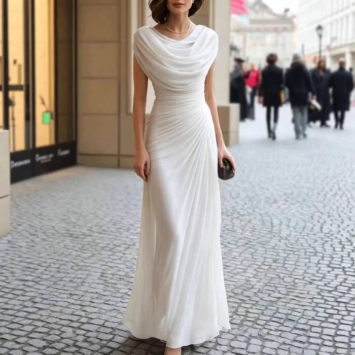 Juliet Draped Cowl Neck Maxi Dress