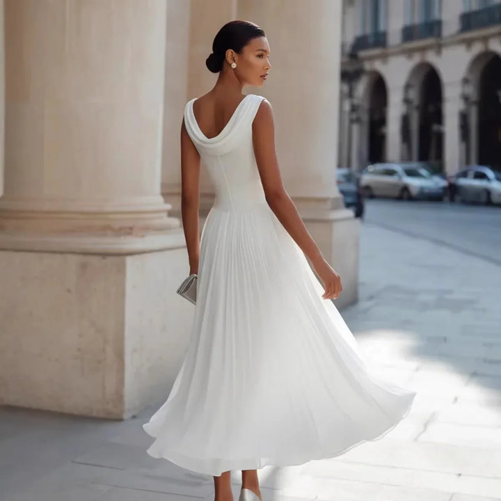 Vivienne Flowing Pleated Midi Dress