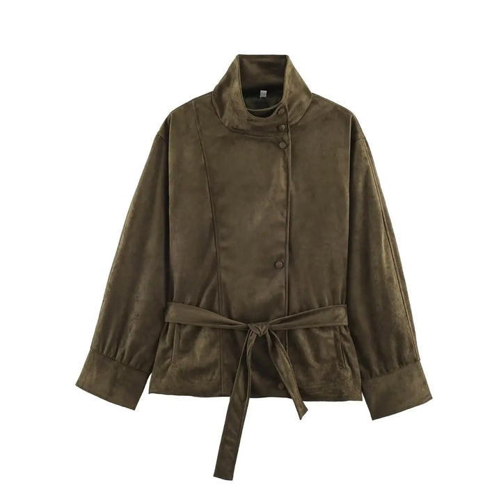 Delphine Belted Funnel Jacket