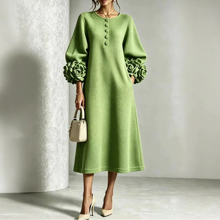 Marielle Button Front Knit Midi Dress