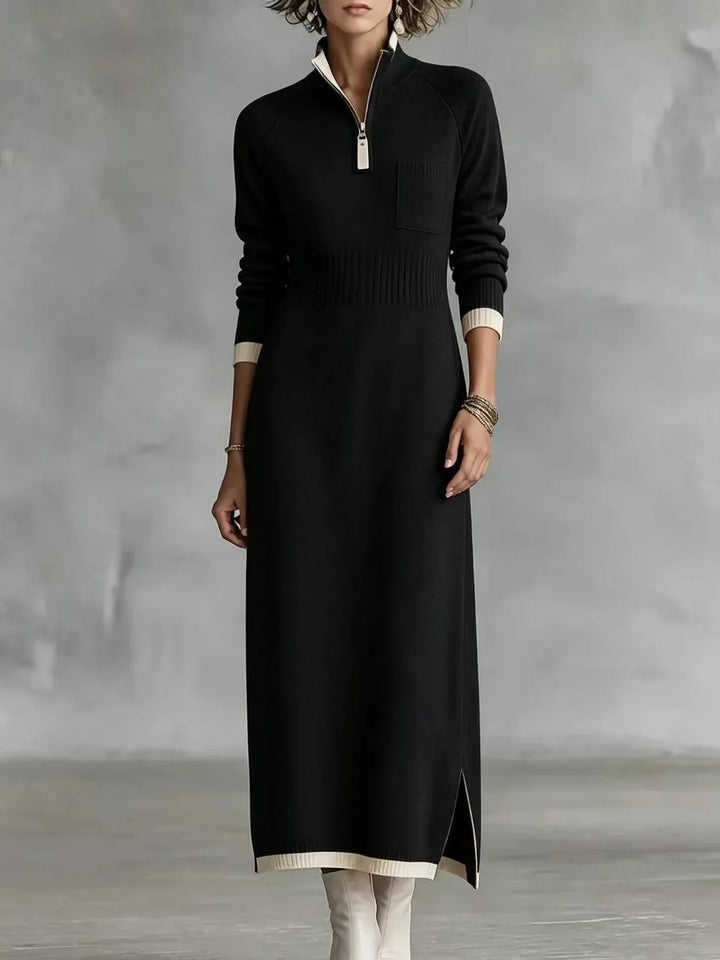 Rosalinde Ribbed Zip Maxi Dress