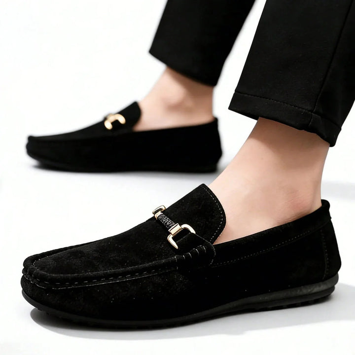 Ethan Suede Slip On Loafers