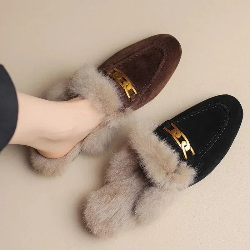 Aurelia Whisper Fur Mules