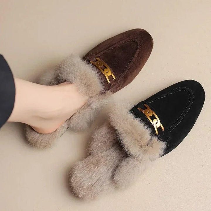 Aurelia Whisper Fur Mules