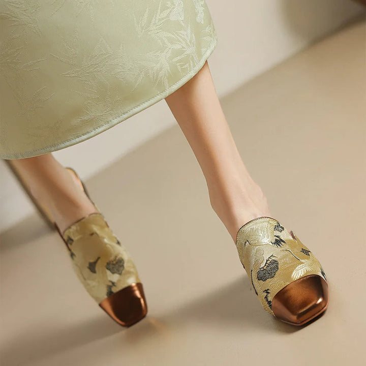 Ortega Floral Embossed Mules