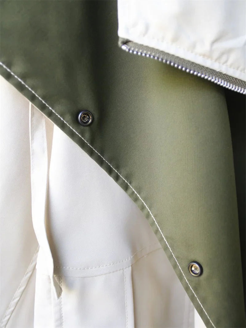 Amara Contrast Collar Trench