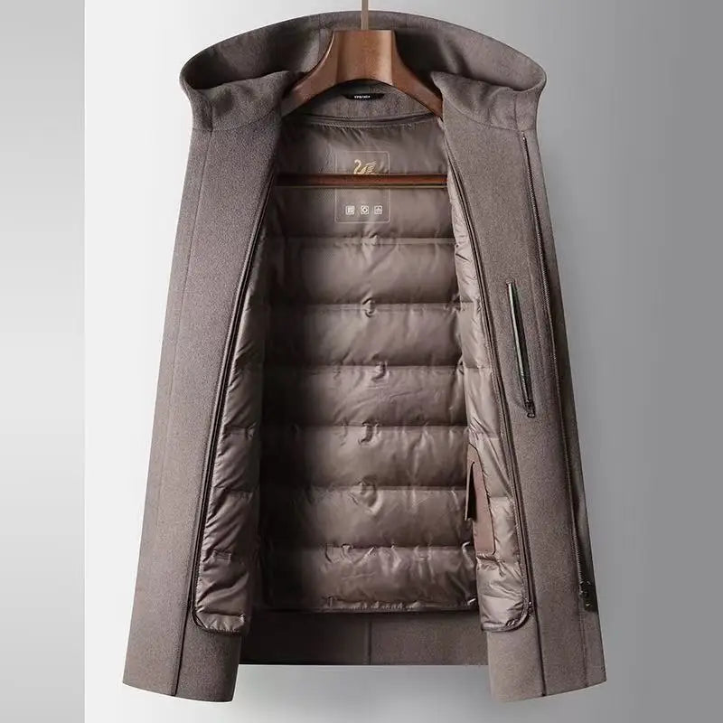 100% Woolen Hooded Coat