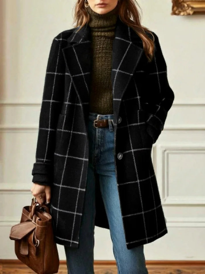 Aurelia Wool Plaid Coat