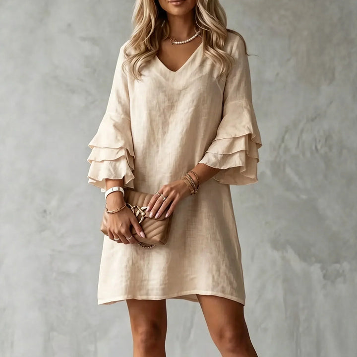 Marisela Ruffle Sleeve Mini Dress