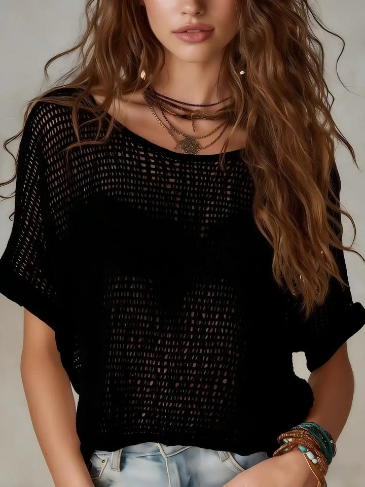 Darlene Breathable Crochet Top