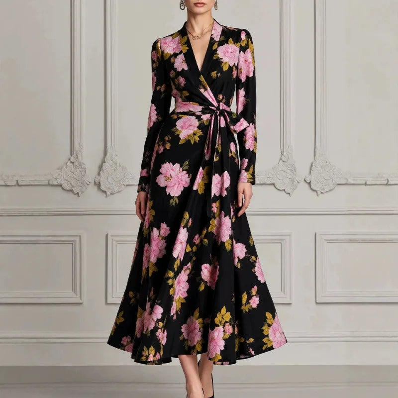 Perpetua Wrap Front Floral Dress