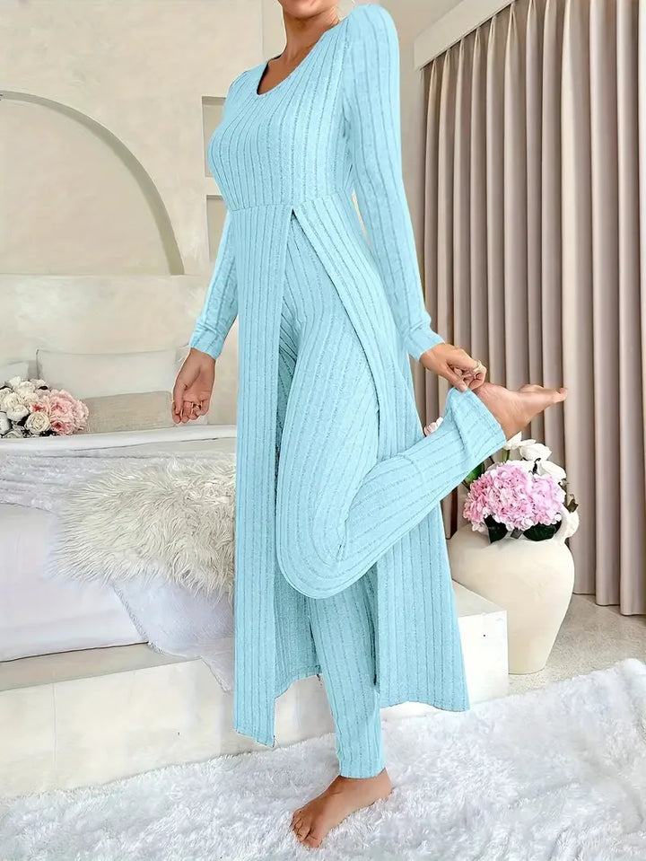 Dulcie Ribbed Lounge Two Piece Set