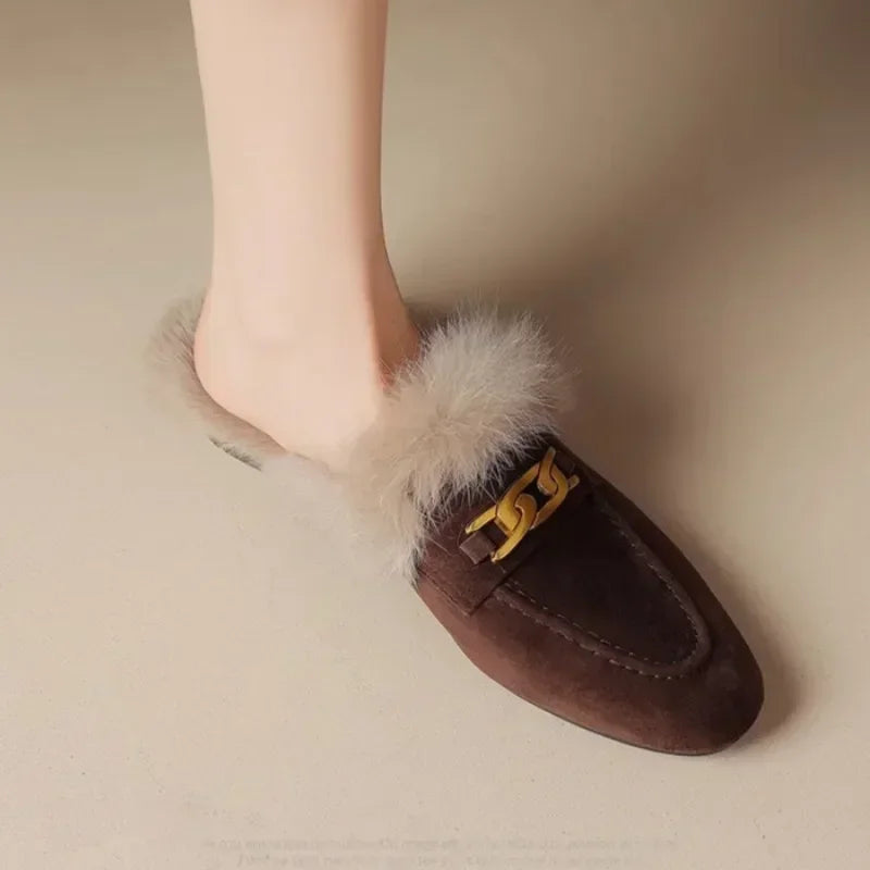 Aurelia Whisper Fur Mules