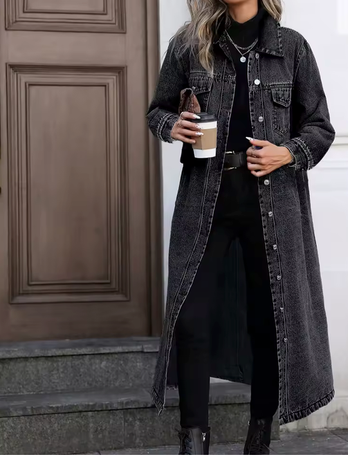 Marina Long Denim Coat