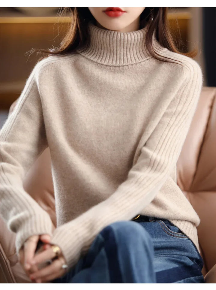 Eloise Ribbed Turtleneck Sweater