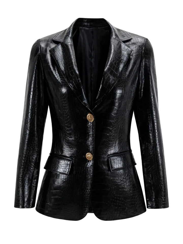Sharon Leather Blazer