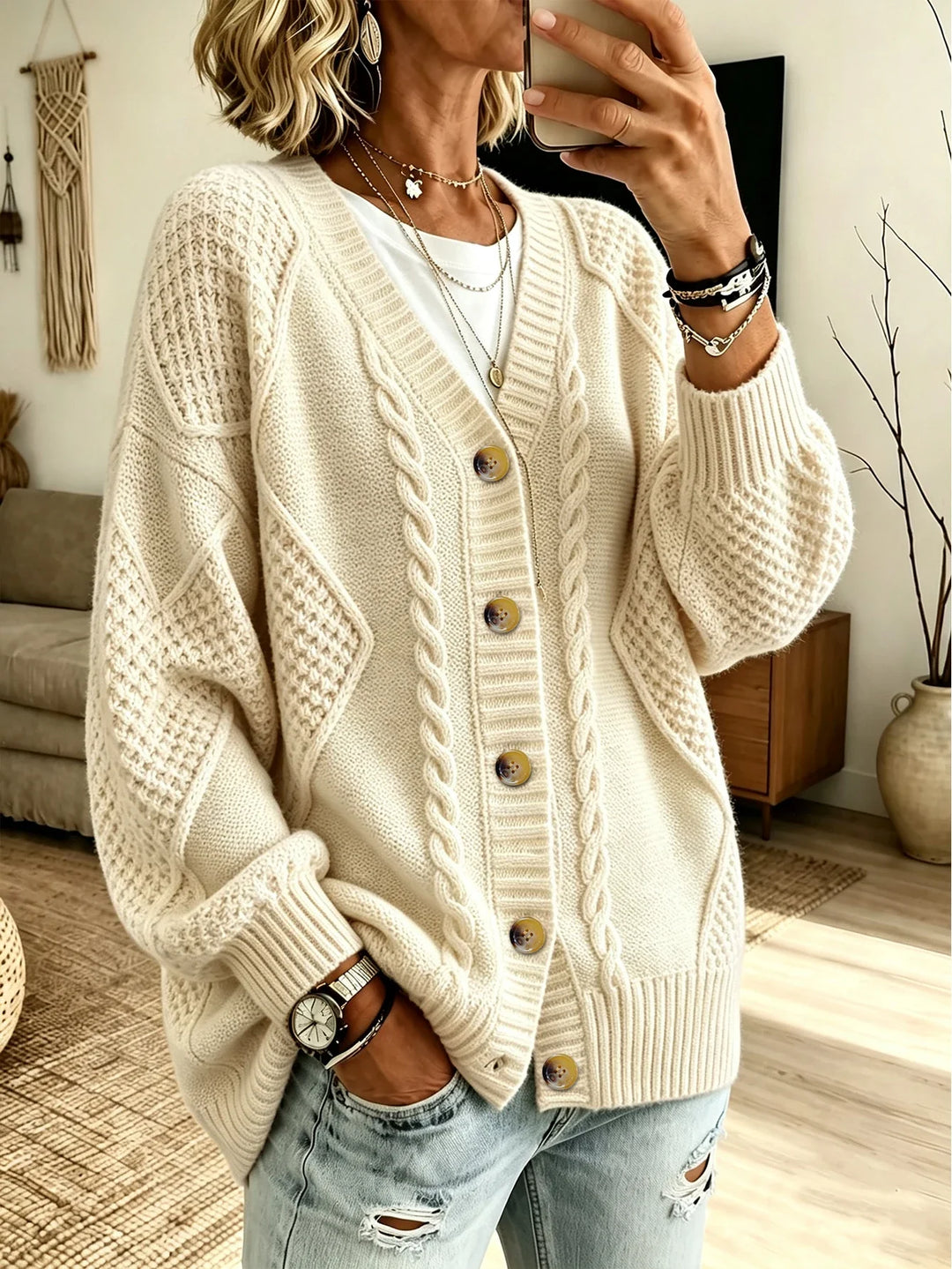 Isobel Cable Knit Cardigan