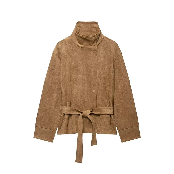 Delphine Belted Funnel Jacket