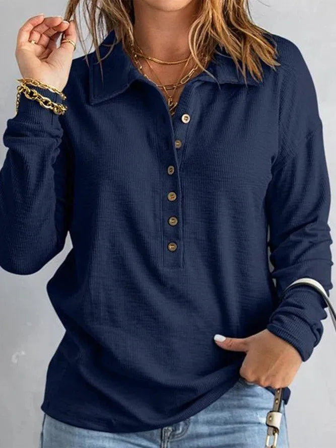 Amandine Button Front Henley