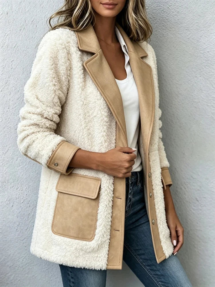 Oriana Faux Suede Shearling Jacket