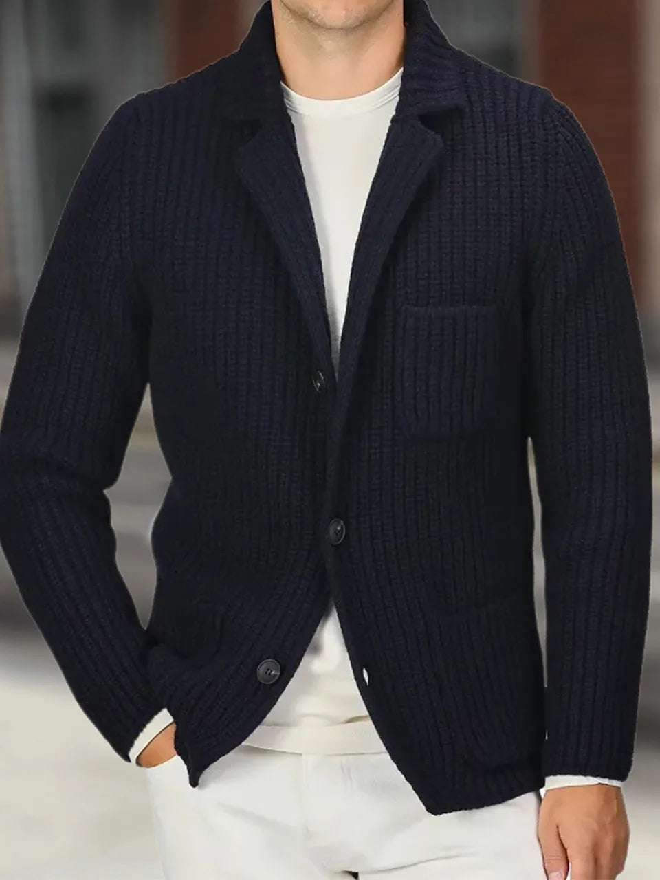 Cormac Ribbed Knit Cardigan