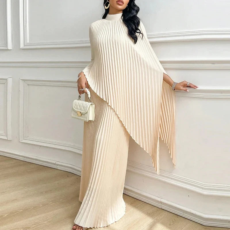 Larkspur Pleated Draped Cape Set
