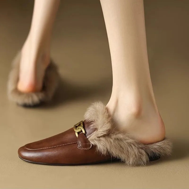 Vittoria Whisper Fur Mules