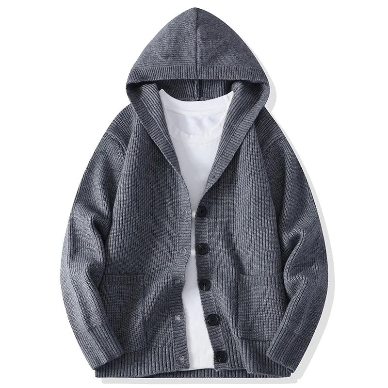 Percival Hooded Button Cardigan