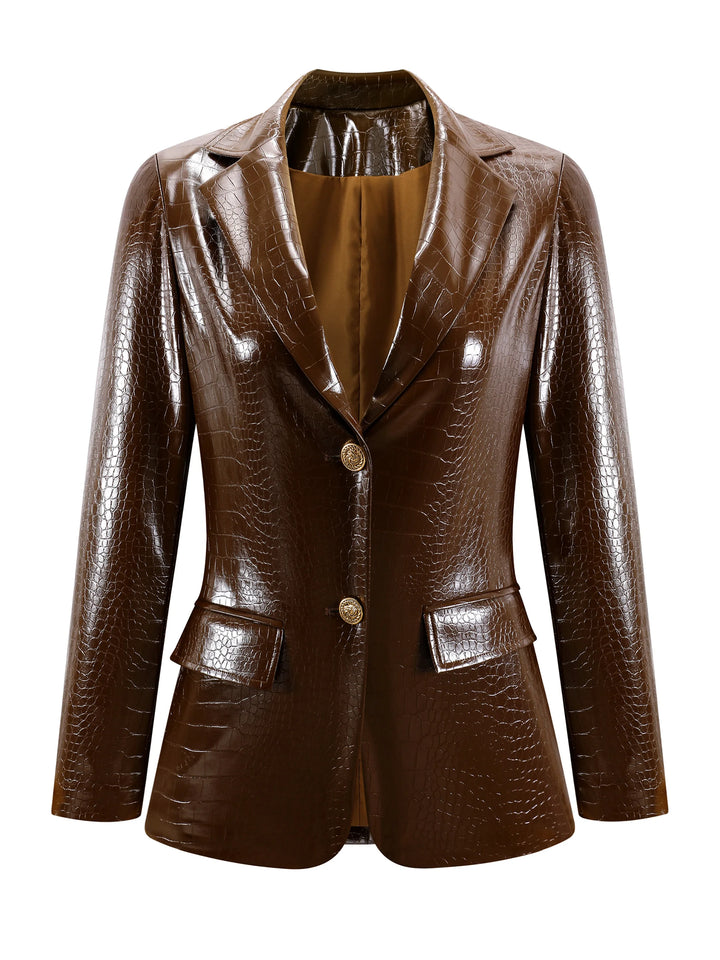 Sharon Leather Blazer