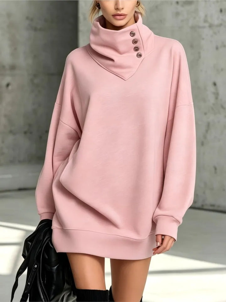 Fenella Button Sweatshirt Dress